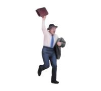 Harilla Miniature Men Figure Diorama Scenery Character Gift Fairy Garden Realistic Micro Landscape Prop Mini People Model Figurine, with Hat