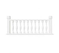 Harilla Miniature Model Fence Railing Border Build for Long Use Seamless Scene Integration suitable for dollhouses architectural models fairy gardens dioramas, White, European Style Balustrade