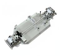 Harilla Model RC Car Chassis Kit Metal Frame Assembly Differential Drivetrain Control Arm Upgrade Precision CNC Aluminum Alloy Build suitable for practice, Silver