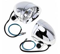 Harilla Motorcycle Auxiliary Lamp Classic Rounded Fog Light with Mounting Bracket and Wired Leads for and Traveling Bike Suitable for Custom Projects and Evening Riding