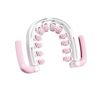Harilla Muscle Relaxing Roller Leg Slimming Massage Roller Ergonomic Gift Home Handheld for Neck Back Calf Shoulders, Pink