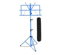 Harilla Music Sheet Stand Adjustable Height Stable Simple Book Stand Music Note Holder for Band Orchestra Performance Choir, Blue