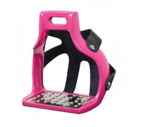 Harilla Net Equestrian Gear s With Molded Frame Metal Footplate Mesh Back Strap Anti Slip Nubs for Controlled Riding Practice Trail Adventures, Pink, Pink