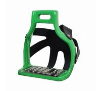Harilla Net Equestrian Gear s With Molded Frame Metal Footplate Mesh Back Strap Anti Slip Nubs for Controlled Riding Practice Trail Adventures, Green, Green
