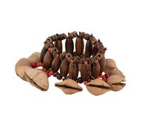 Harilla Nutshell Handbell Shell Nut Shaker Handcrafted Percussion Unique Handheld Bell Nut Shell Hand Bells for Parties Concert Adults, A