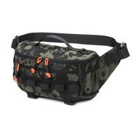 Harilla Outdoor Angling Pack Fishing Tackle Bag Lure Bag Waist Pack Crossbody Bag Oxford Cloth with Polyester Lining Versatile Carry Options for On The Water, Multicolor, Dark Night Camouflage