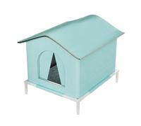 Harilla Outdoor Pet House Weatherproof Dog House Tent Warm Pet Supplies Windproof Elevated Stray Shelter for Puppy Dog Cat, L