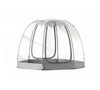 Harilla Outdoor Shelter Tent Clear Dome Tent Pavilion Canopy With Clear Panels Ventilated Space And Galvanized Frame For Terrace Parties Park Picnics Backyard Use, Array, Grey