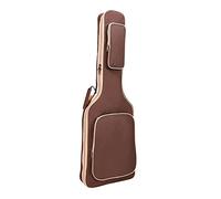 Harilla Oxford Electric Guitar Case Double Straps Pad W/Carrying Handle 7mm Cotton Acoustic Guitar Case Performance for Concert Tour, Coffee