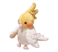 Harilla Parrot Hand Puppet Toy Parrot Doll Lifelike Cute Stuffed Animal Bird Doll for Teaching Telling Story Role Play, Yellow and White