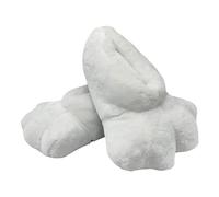 Harilla Paws Slippers - Unisex Adults - White - Size 35-42 - Cotton - Animal Paw Theme - Valentine's Day Gift - Flat Heel - Casual - Slippers