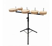 Harilla Percussion Music Block Standing Five Tone Percussion Instrument With Light Wooden Blocks Rounded Faces And Adjustable Tripod Stand Suitable for classrooms studios home