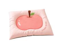 Harilla Pet Bed Mat Square Mat Cushion Pad With Bolstered Rim Soft Thick Oxford Cloth Washable Surface Fruit Pattern Suitable for daily resting sleeping crate, Pink, 60 70