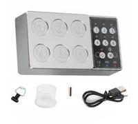 Harilla Pigment Mixer Automatic Pigment Blender Paint Shaker With Six Slots Portable Lightweight Tool For Even Color Mixing Suitable for artists art students, Array, Silver