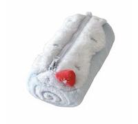Harilla Pink Pencil Case Soft Fuzzy Roll Pouch Organizer Large Capacity Portable Cute Design Suitable for Students School Daily Use Classroom Home Desk, Blue, Blue