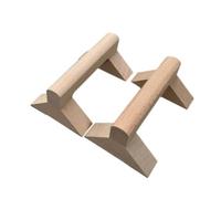 Harilla Portable Pushup Stands Wooden Push Up Parallettes Handstand Beech With Cylindrical Grip Neutral Wrist Position Secure Non Slip Support Suitable for