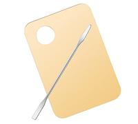 Harilla Professional Cosmetic Makeup Mixing Palette Nail Art Palette painting Paint Foundation Nail Art Color Matching Acrylic Tools, Golden W/Mixing Rod
