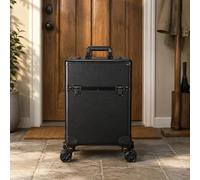 Harilla Professional Makeup Case Makeup Artist Rolling Trolley Cosmetic with Expandable Capacity Tiered Trays Smooth Casters Locking Keys Suitable for Salon Work, Taller Lid A
