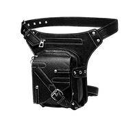Harilla PU Leather Steampunk Waist Bag Fanny Pack Thigh Leg Hip Outdoor Retro Gothic Motorcycle Riding Handbag Purse Shoulder Bags