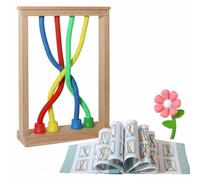 Harilla Puzzle Game Wooden Rope Brain Teaser Cognitive Puzzle With 156 Progressive Challenges And Thick Rope Ends Focus And Awareness Builder suitable for family time classroom activities party games