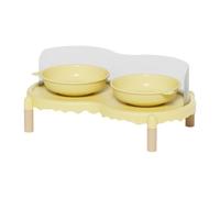 Harilla Raised Cat Bowls Made of, Raised Cat Food Bowl with Protection, Food And Water Bowl Set for on The Go, Yellow