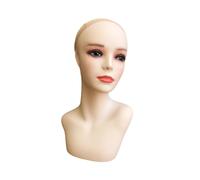 Harilla Realistic Mannequin Head Stand Hat Display Rack Wig Display Model with Shoulder for Hats Hairpieces Necklace Earrings Jewelry, M