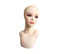 Harilla Realistic Mannequin Head Stand Hat Display Rack Wig Display Model with Shoulder for Hats Hairpieces Necklace Earrings Jewelry, L