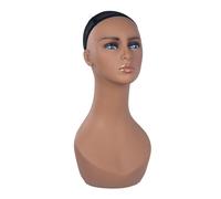 Harilla Realistic Mannequin Head Wig Showing Stand with Makeup Manikin Head Bust Jewelry Display Head for Eyeglasses Scarves Necklace