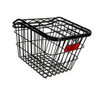 Harilla Rear Bike Basket with Lid, Metal Wire rear Seat storage basket holder, Universal Rack Storage Basket, Reflective, Large Capacity, Black for Groceries, Books, Commuting, all-terrain Bikes