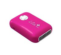 Harilla Rechargeable Fan Dryer Bladeless Air Conditioning Blower for False Lash Makeup, red, Travel