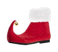 Harilla Red Elf Shoes Cute Elf Boots with Bells for Dress up Halloween, 45