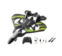 Harilla Remote Control Airplane RC Plane with Light Anti Falling Easy to Fly Roll USB Recahrgeable Hobby Glider Fighter Model, green
