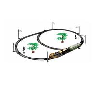 Harilla Remoteoperated Steam Train Toy Smoke-Effect DIY-Assembled Model Railway Set Illuminated for Children