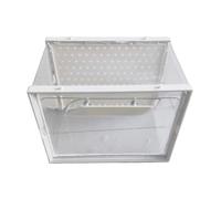 Harilla Reptile Terrarium Reptile Breeding Box Ventilation Clear Sturdy Carrier Habitat Cage for Frog Tortoise Snake Turtle Crayfish, S