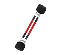 Harilla Resistance Training Band Chest Expander Elastic Tube Portable Exercise Rope With Foot Straps And Metal Hook Ends For Leg And Spine Training Suitable, Red, 25 Lbs