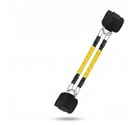 Harilla Resistance Training Band Chest Expander Elastic Tube Portable Exercise Rope With Foot Straps And Metal Hook Ends For Leg And Spine Training Suitable, Yellow, 15 Lbs
