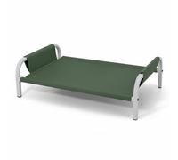 Harilla Resting Raised Bed Pet Cot Steel Structure Washable Oxford Removable Cover Suitable for Indoor Dogs Cats Rest and Recovery, Green, Large 90 58 20