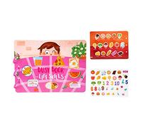 Harilla Reusable Sticker Book, Learning Activities Memory Games, Early Education Cognitive Puzzle,Reusable Paster Scenes Book,for Game Travel Birthday, Life
