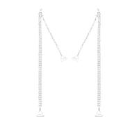 Harilla Rhinestone Bra Straps Bling Straps Adjustable Replacement Metal Hook Nonslip Fashion Off Shoulder Underwear Straps for Clothing Accessories, 2.2cm Hook