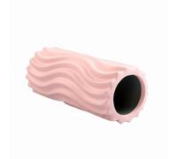 Harilla Roller Massage Roller Exercise Roller with EVA and Wavy Texture for Muscle Recovery and Mobility Training Suitable for Home Workout Gym Training Stretching Recovery, Pink