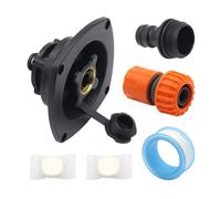 Harilla RV Water Inlet for Van Trailer, Accessories with Control, Seal Replacement for Motorhomes, black