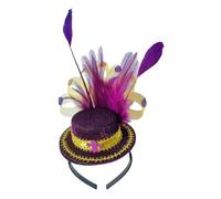 Harilla Saint Patrick's Day Headband Irish Feather Hat Headband for Holiday Party Props, Violet