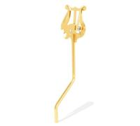 Harilla Saxophone Music Stand Clip Holder Mount Bracket Lyre With Shaped Upper Clip And Tightening Fastener Iron Construction suitable for marching band, Gold, A-Type Alto Saxophone Short