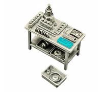 Harilla Scale Garage Display 1/64 Workbench Model Engine Bench Diorama Accessory Miniature Table Resin Build for collectors and model builders workshops city street scenes gift giving, E Set