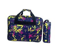 Harilla Sewing Machine Storage Tote Bag Sewing Machine Carrying Case Storage Cover Carrying Bag with Extra Pockets and Handles, Crochet Hooks Pocket,Blue D