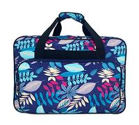 Harilla Sewing Machine Storage Tote Bag Sewing Machine Carrying Case Storage Cover Carrying Bag with Extra Pockets and Handles, Crochet Hooks Pocket,Blue A