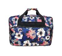 Harilla Sewing Machine Storage Tote Bag Sewing Machine Carrying Case Storage Cover Carrying Bag with Extra Pockets and Handles, Crochet Hooks Pocket,Blue C