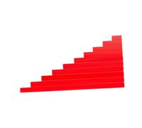 Harilla Small Numerical Rods Math Number Rods Sensory Home Edition 1 to 10 Wood Kids Learn Toy Educational Math Toy for Birthday Gift, Red