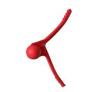 Harilla Snowball Maker, Snow Ball Toys Games with Handle for Kids, Outdoor Indoor Winter Snowball Fight Maker Clip Tool, Red