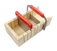 Harilla Soap Cutting Device Wooden Soap Cutter Slicer Box Tool with Metal Cutting Frame and Guide Slots for Uniform Slices Comfortable Wood Handles Suitable